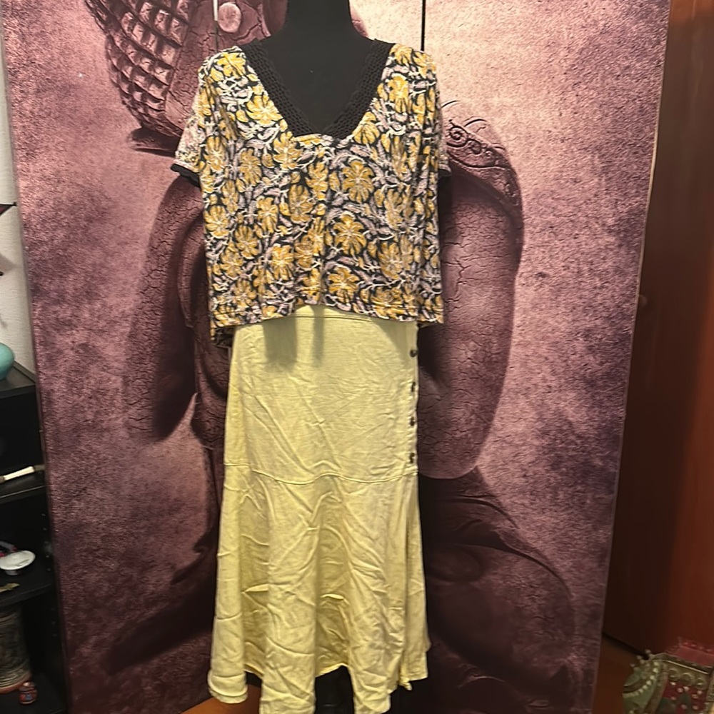 Free People Linen Skirt